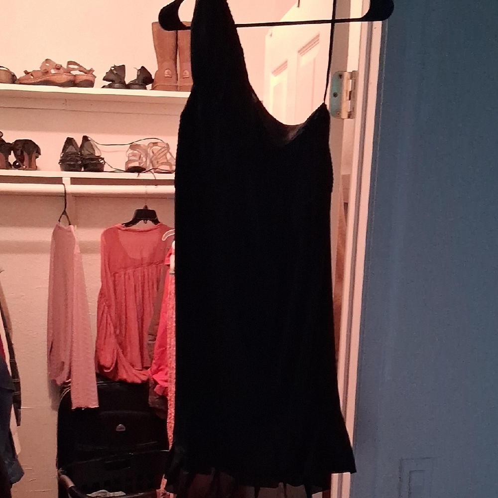 Ark & Co One Shoulder Black Dress